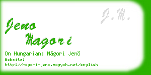 jeno magori business card