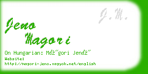 jeno magori business card